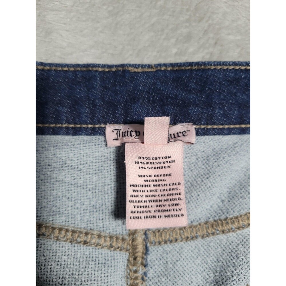 Juicy Couture Jegging Jeans Womens 12 Blue Med Wash Stretch Distressed - Picture 10 of 15